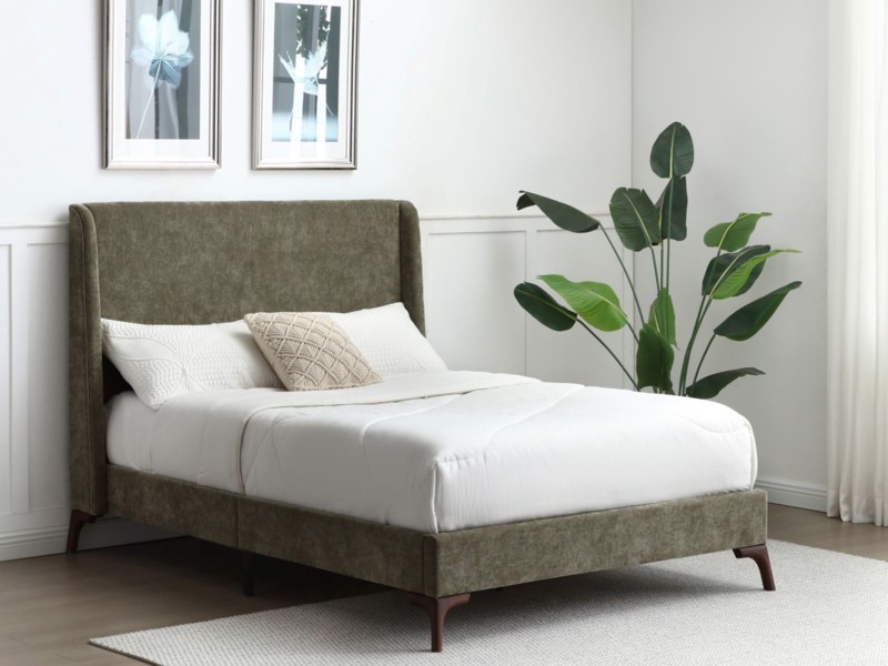 Land Of Beds Eden Olive Fabric Bed Frame