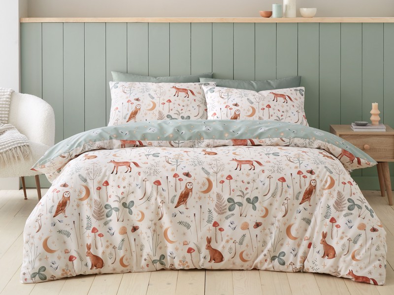 Catherine Lansfield Enchanted Twilight Natural Duvet Cover Set