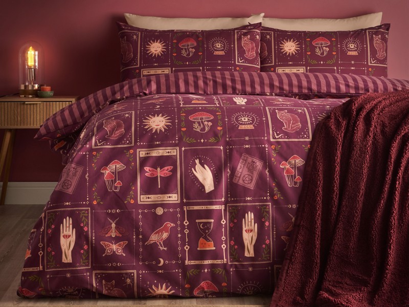 Catherine Lansfield Enchanted Witchcraft Plum Duvet Cover Set
