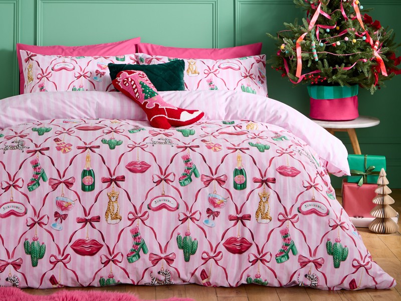 Catherine Lansfield Christmas Kitsch Duvet Cover Set