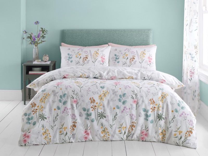 Catherine Lansfield Emilia Floral Single Duvet Cover Set