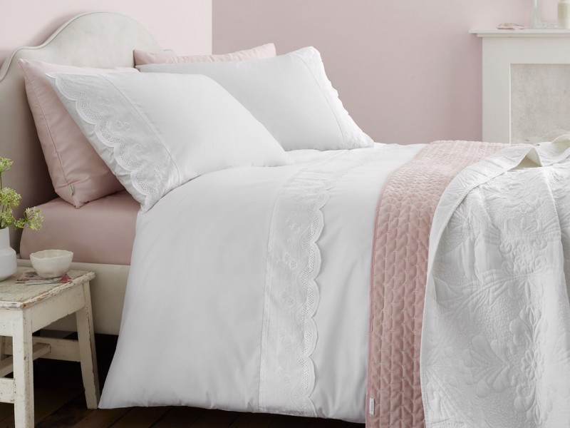 Bianca Fine Linens Elise Lace Duvet Cover Set
