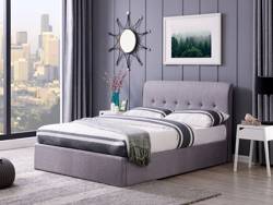 Land Of Beds Melbourne Grey Fabric Ottoman Bed