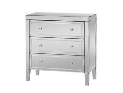 Land Of Beds Vesta Mirrored 3 Drawer Chest of Drawers