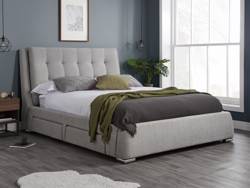Land Of Beds Sandford Grey Fabric Bed Frame
