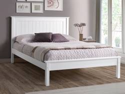Land Of Beds Caraway White Low Footend Wooden Bed Frame