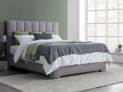 Land Of Beds Carter Marbella Grey Fabric Ottoman Bed