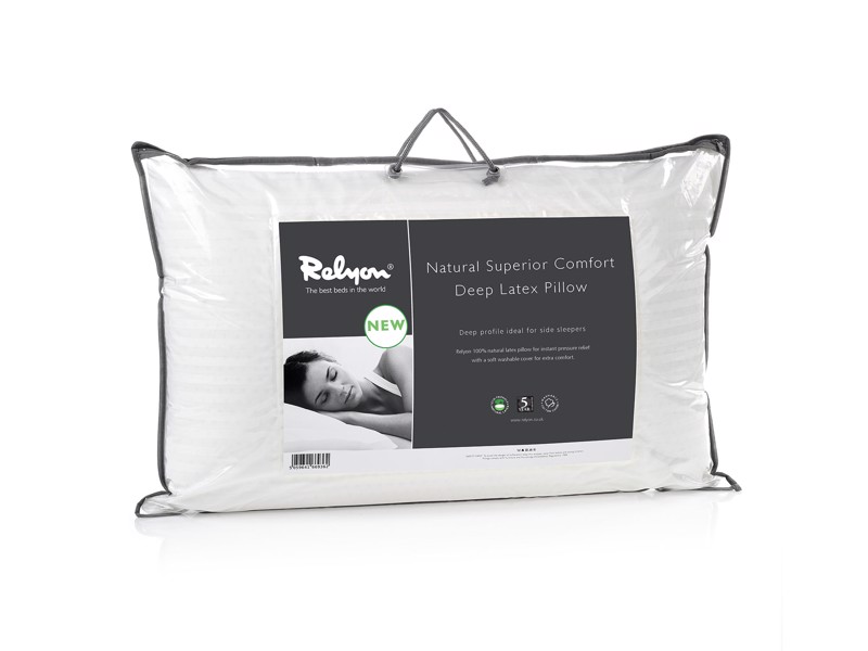 Relyon Natural Superior Comfort Deep Latex Pillow Land of Beds