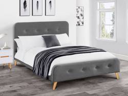 Land Of Beds Blossom Grey Fabric Bed Frame