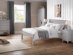 Land Of Beds Leyton Grey Low Footend Wooden Bed Frame