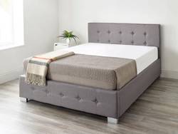 Land Of Beds Lola Grey Fabric Ottoman Bed