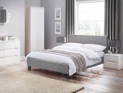 Land Of Beds Bloom Grey Fabric Bed Frame