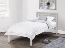 Land Of Beds Chesham Light Grey Wooden Bed Frame