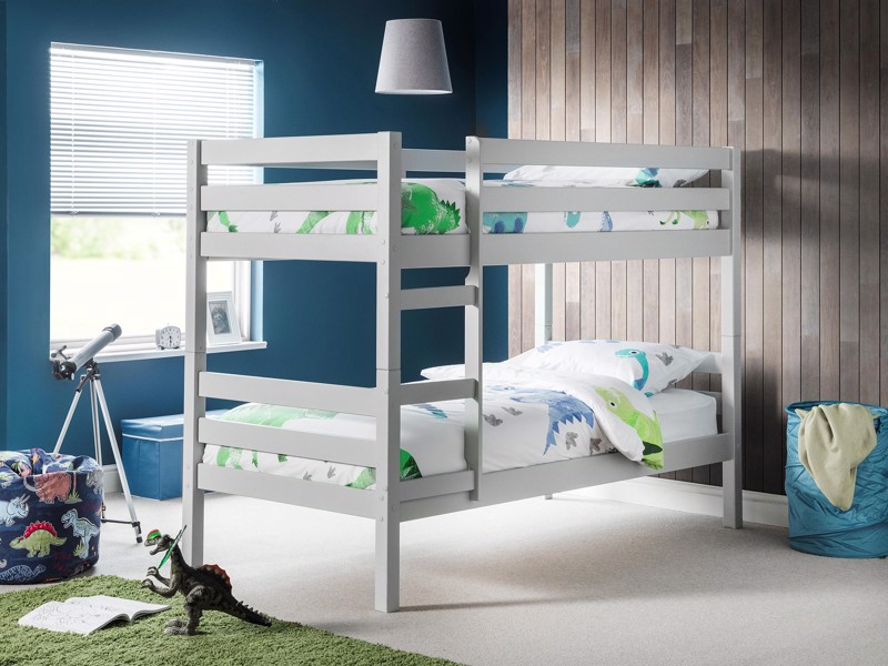 Land Of Beds Carnaby Dove Grey Wooden Bunk Bed Land of Beds
