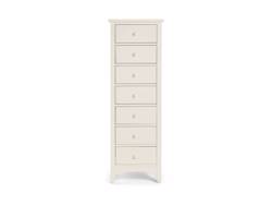 Land Of Beds Leyton White 7 Drawer Narrow Chest of Drawers