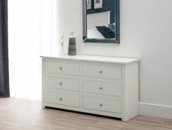 Land Of Beds Farrow White 6 Drawer Chest of Drawers