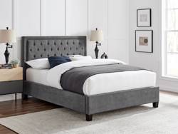 Land Of Beds Carina Dark Grey Fabric Bed Frame