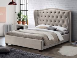Land Of Beds Electra Cream Fabric Double Bed Frame