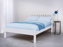 Land Of Beds Rio White Wooden Double Bed Frame